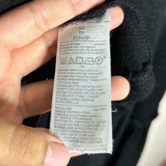 Gap Top Black Tiered Bell Sleeves Flared Pullover Sz XS - Picture 5 of 10